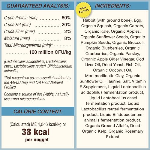 Miniatura 6 de Primal - Nuggets de comida liofilizada para gatos, conejo, cuchara completa y equilibrada y sirve alimentos crudos saludables sin granos, elaborados