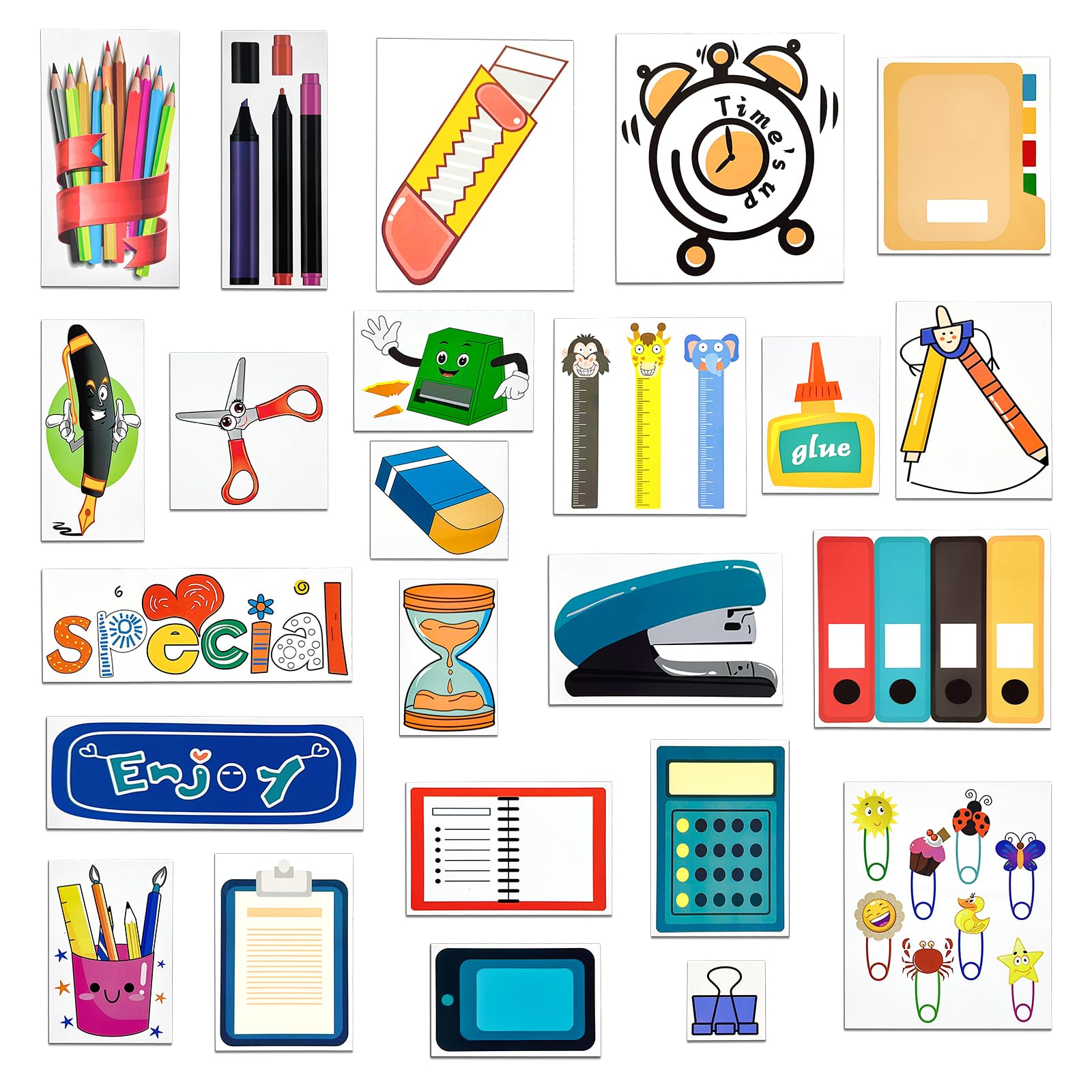 24 Pcs Management Magnets Elementary Classroom Educational and Learning Activities Tools for Kids Colored Magnets for Whiteboard Cute Graphic Magnets Sets for Teachers