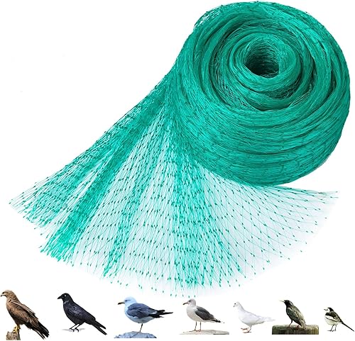 GWHOLE Red de jardín de 13 x 33 pies con malla cuadrada de 1 pulgada para frutas, verduras, plantas, árboles de protección, verde