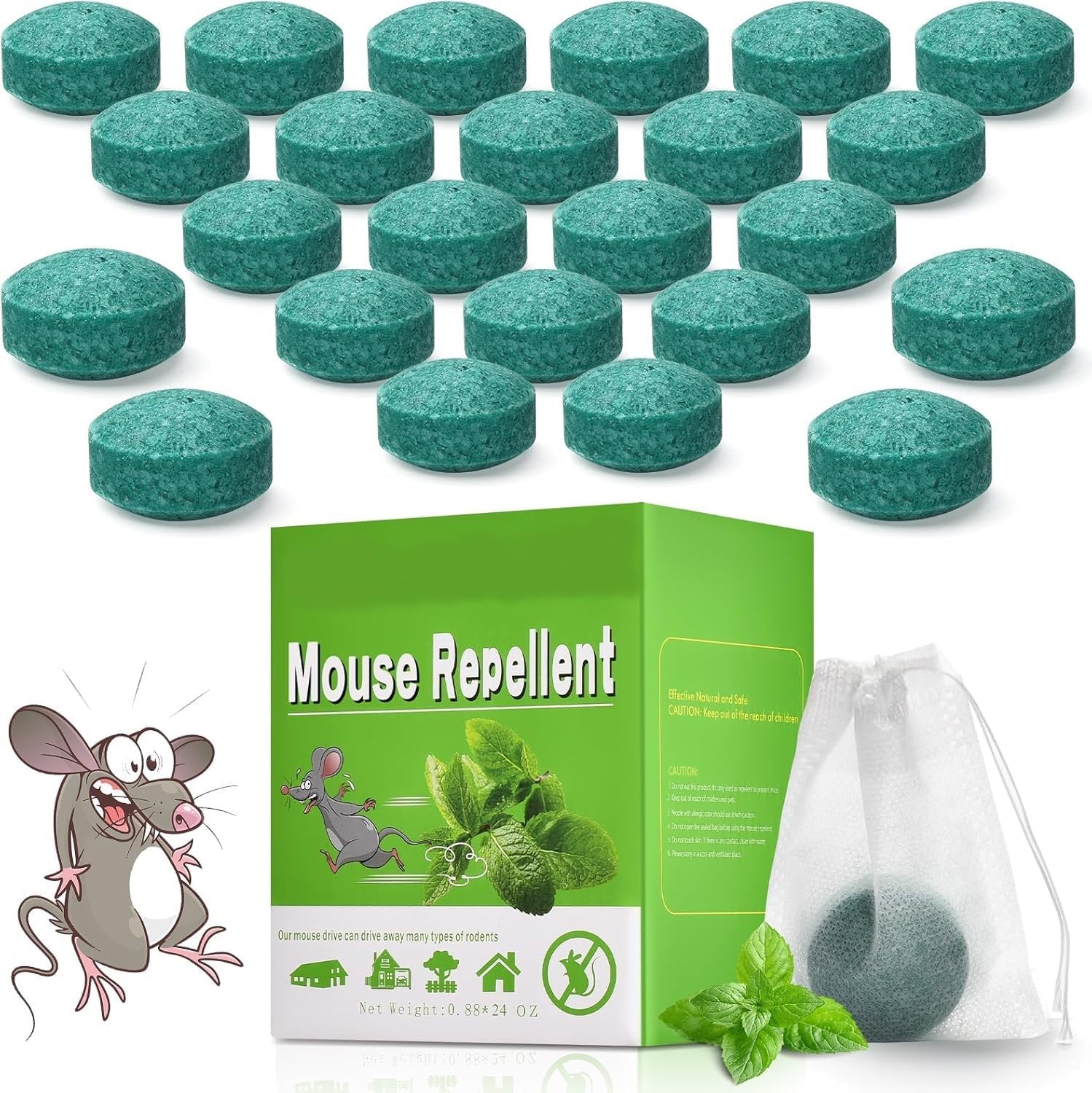 Rat Repellent for Car Home Pack of 1 (10 Tablet) Mouse Peppermint Oil to Protect Wires in Car, Bike & Truck Engine No Kill Only Repels Home Indoor-Outdoor Garage Rat Controller Pills to Keep Rodents Out of Car (1) (1)