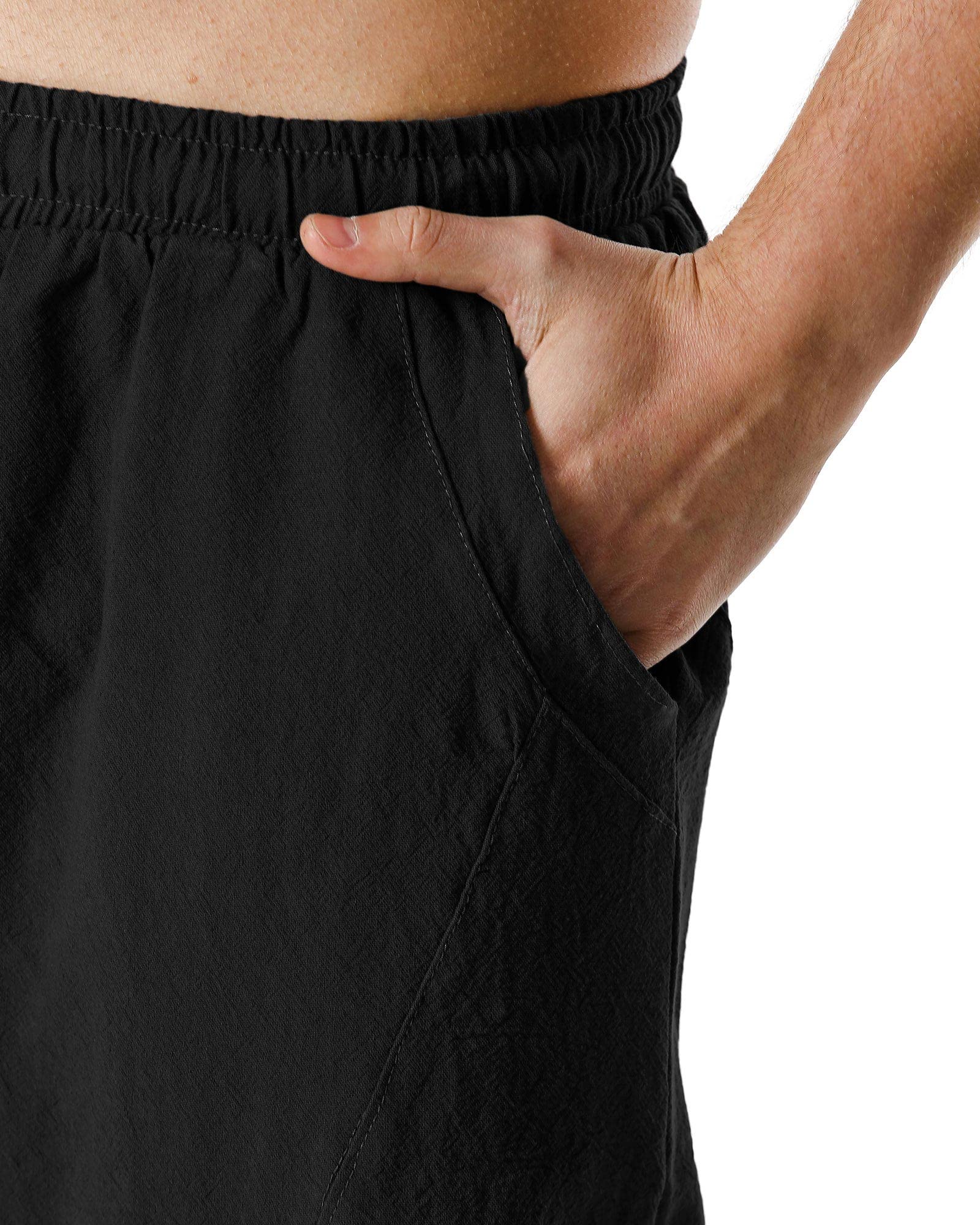 MakingDa Pantalones harén holgados para hombre, con bolsillos, con cordón, ligeros, de pierna ancha, pantalones de yoga, pantalones de descanso, informal, para casa, playa, vacaciones