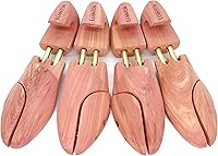 Luxinton Luka Men's Twin Tubed Red Cedar Shoe Trees 2-Pack - Hooked Heels, Moisture Absorbers for Dress Shoes