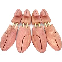 'Luka' Men's Twin Tubed Cedar Shoe Tree with Hooked Heel 2-pack for 2 pairs of shoes
