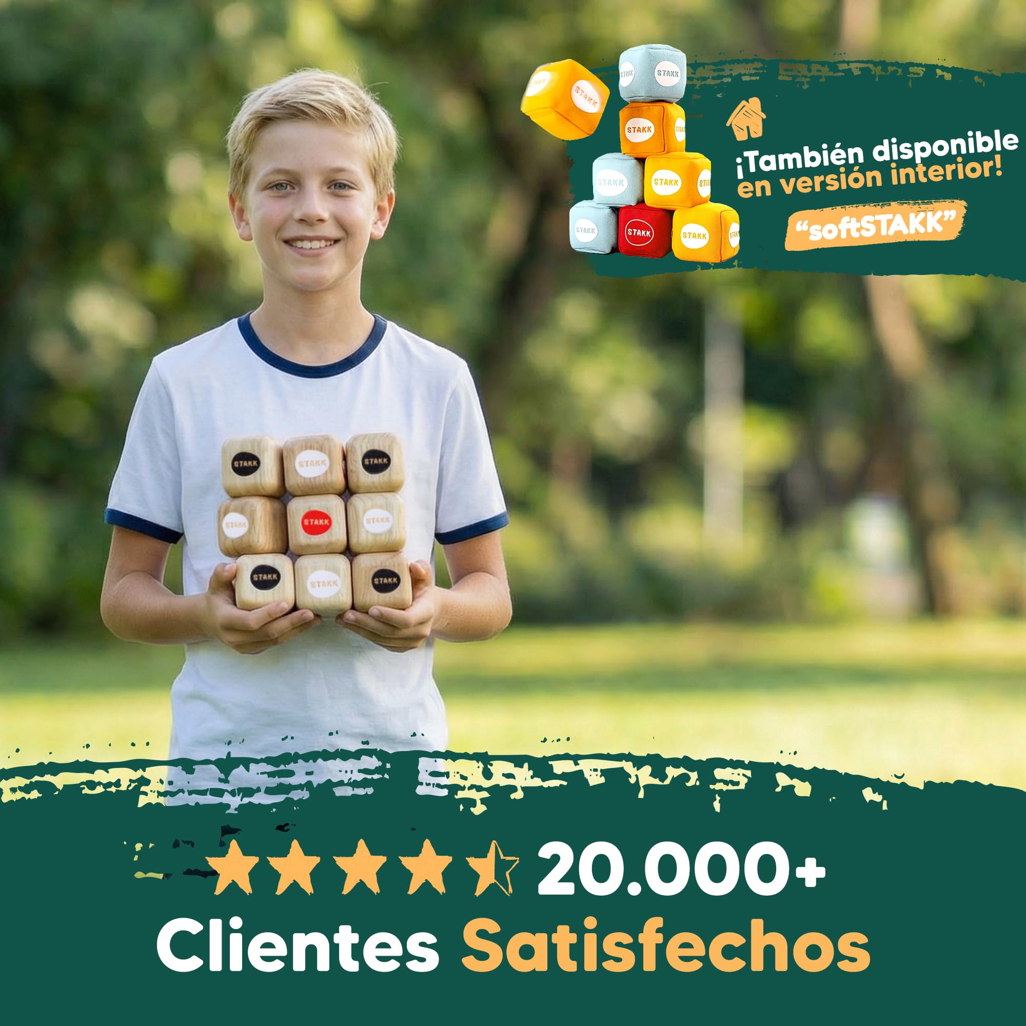 Juego de Lanzamiento al Aire Libre para niños y Adultos | Boccia-Boule con 9 Cubos de Madera