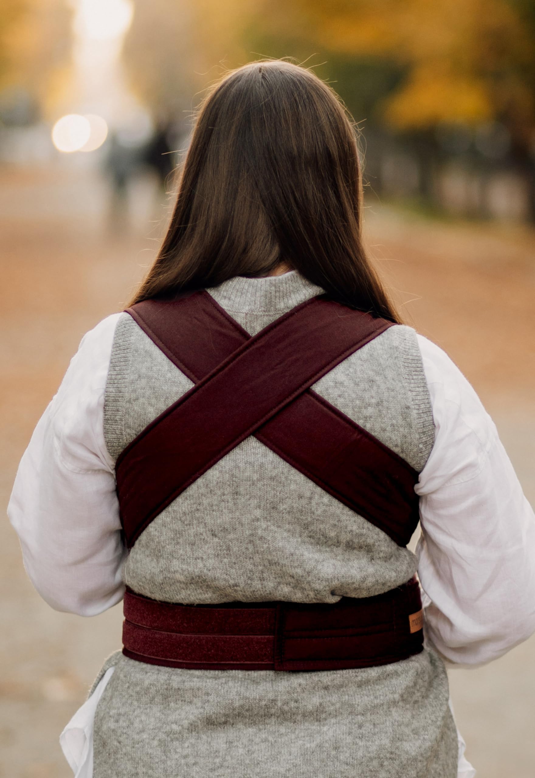 marsupi Nosidełko dziecięce Classic 2.0 – lekkie nosidełko dla noworodków od 3,5 kg i małych dzieci do 15 kg – kompaktowe nosidełko dziecięce ze stabilnym systemem na rzepy – rozmiar L, berry