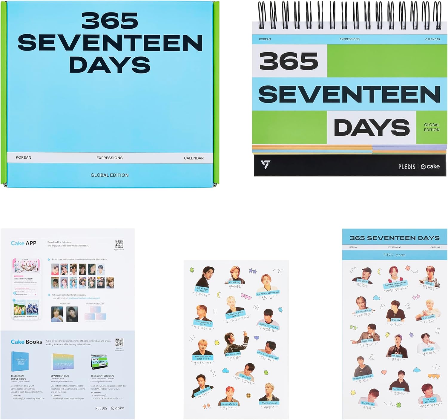 365 SEVENTEEN DAYS - Official Seventeen Merchandise, Daily Flip Calendar with Useful Korean Expressions Used by Seventeen, Perpetual Desk Calendar, Seventeen Photo Stickers Included, Kpop Merch, Seventeen Gift Idea, Perfect Gift for CARAT - Image 4
