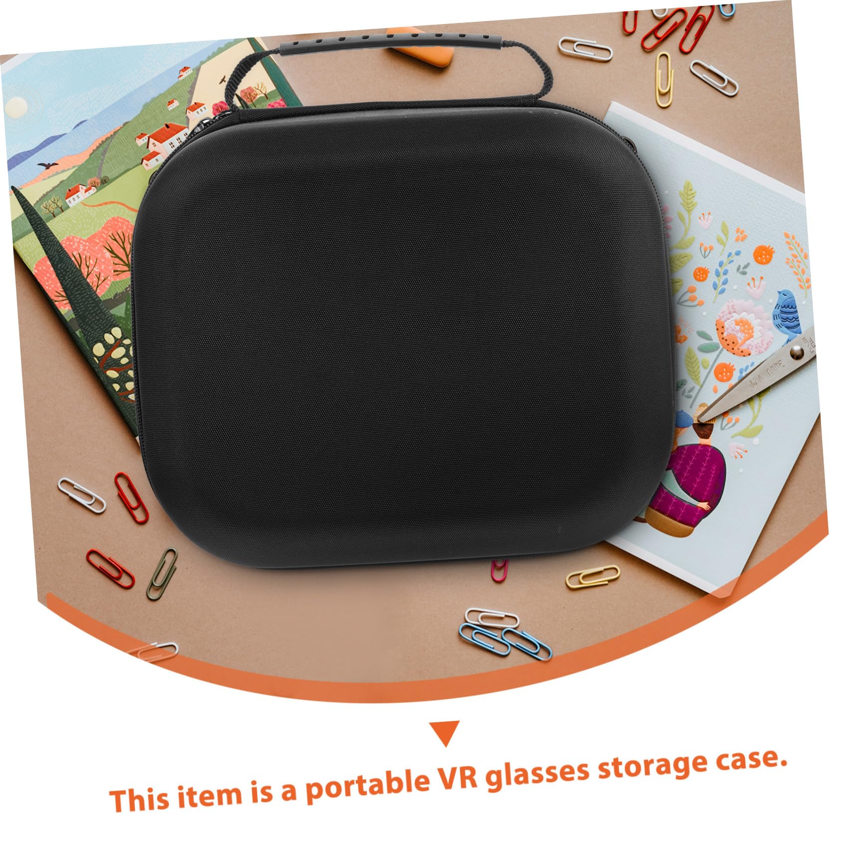 Homoyoyo Custodia Rigida per Occhiali Vr Nera in Eva, Portatile e Shockproof, la Vita Quotidiana i Viaggi Protezione Ottimale