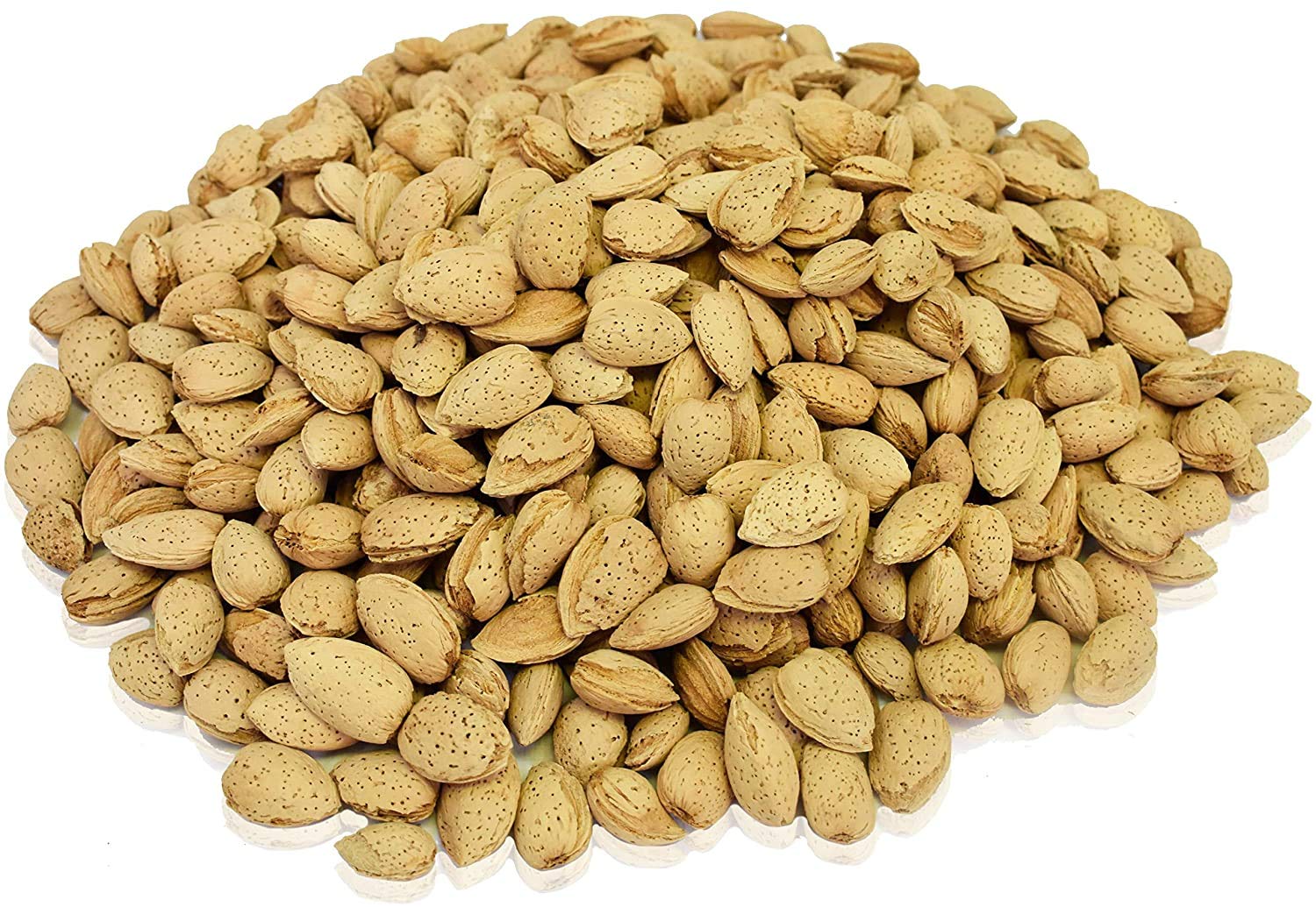 Almonds In Shell, Raw, Natural, Whole, Jumbo California Almonds, in Resealable Bag, 2 Lbs