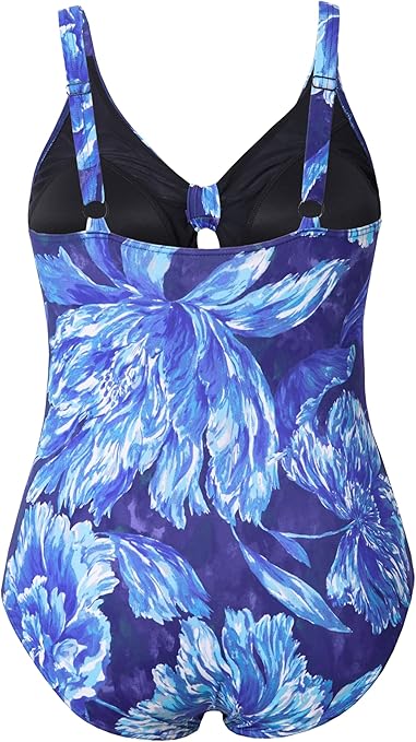 Ulla Popken Women's Badeanzug Patrizia, Knoten One Piece Swimsuit - View #14