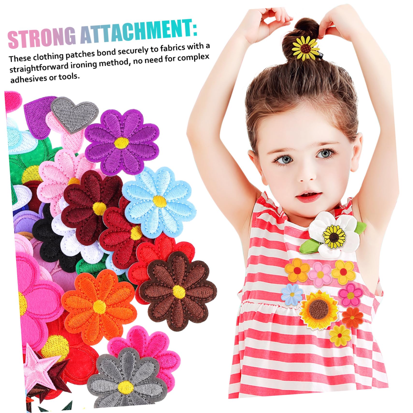 TEHAUX 284stücke Teiliges Bunter Blumen-patches Aufbügeln Bestickte Applikationen Für Kleidung Taschen Und Hüte Langlebig Und Farbecht Für Kreative -projekte
