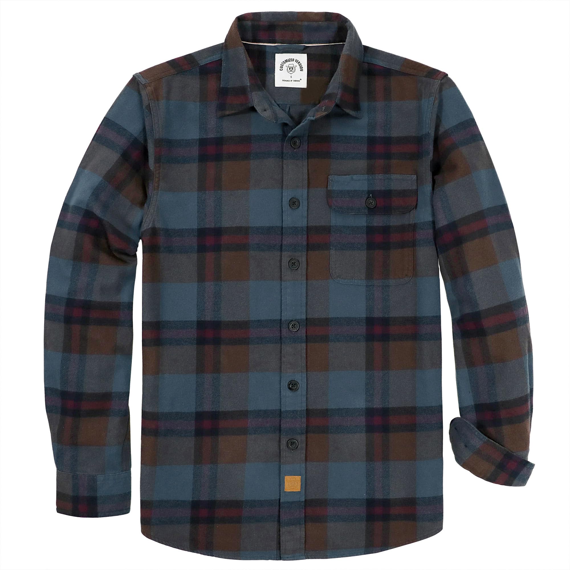 Dubinik®Camicia Flanella Uomo Camicia Uomo Flanella Leggera Cotone Comode Casual Invernale Camicia A Quadri Uomo Flanella
