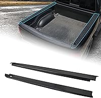 KEWISAUTO Bed Rail Caps with Stake Holes for 2009-2018 Dodge Ram 1500 5'7" Bed - Black Side Rail Protectors, Easy Install OE Style