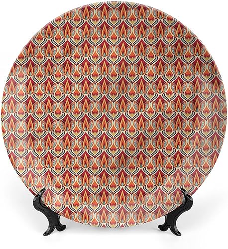 Miniatura 21 de XISUNYA Plato decorativo de 7 pulgadas, plato retro de vajilla con estampado de calle estrecha de la ciudad europea, accesorio de decoración para