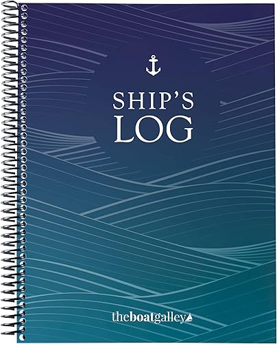 The Boat Galley Registro del barco 5 registros en 1 libro - Registro de vigilancia, registro de crucero, cambios y rellenos de líquidos,