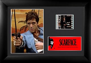 Scarface Tony Montana Blue Suit Palm Trees Authentic FilmCell | Framed film cell collectible | Wall, shelf or office display | Giftable display piece