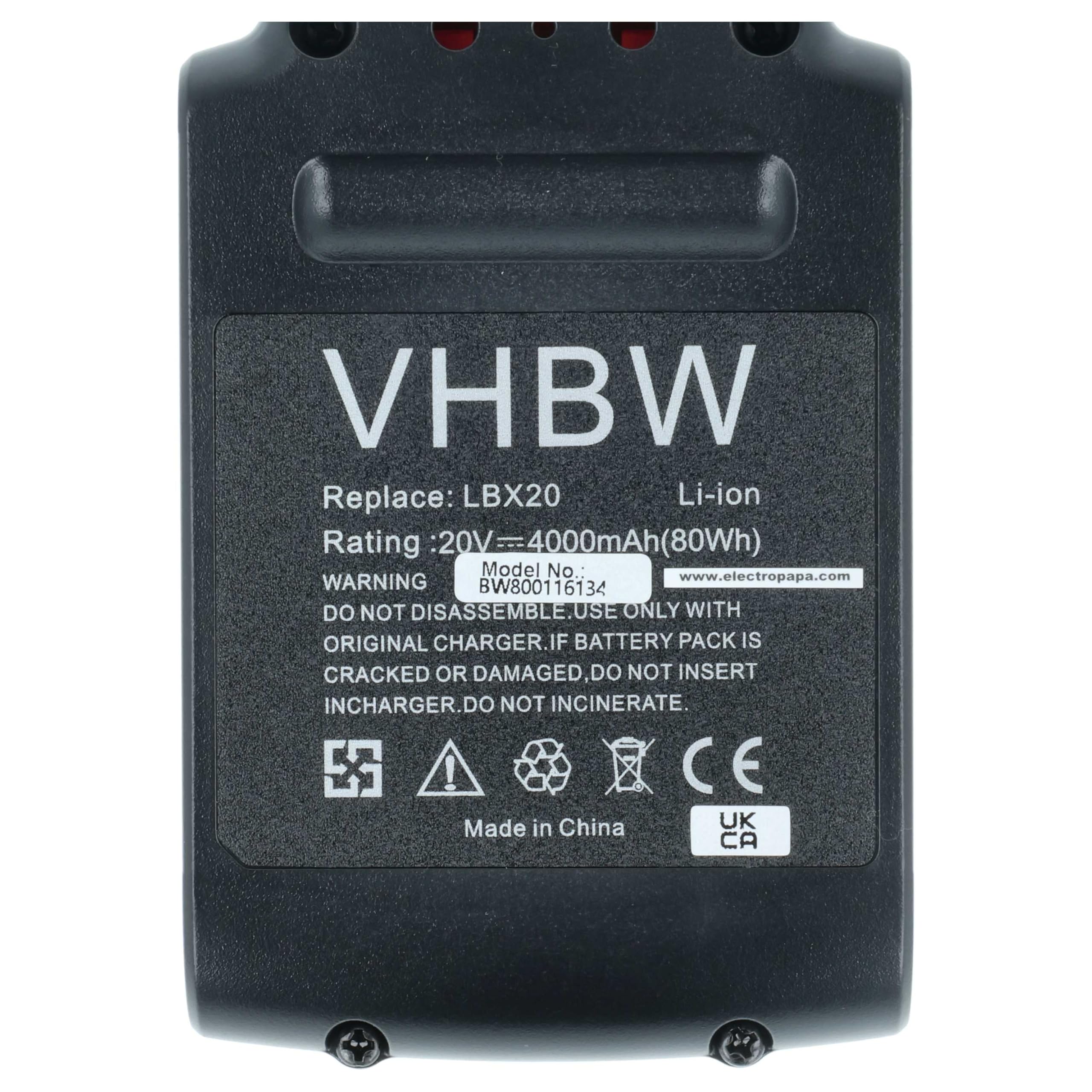 vhbw 2 x bateria kompatybilna z elektronarzędzi Stanley FMC698B, FMC625D2, FMC675B, FMC645D2, FMC688L, FMC675B-XE (4000 mAh, Li-Ion, 20 V)