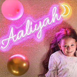 Custom Neon Signs-Personalized Customizable Neon Light for Wall Decor Wedding,Birthday Party, Bedroom Bar Shop Name Logo Lights sign.(3-48 Letters)