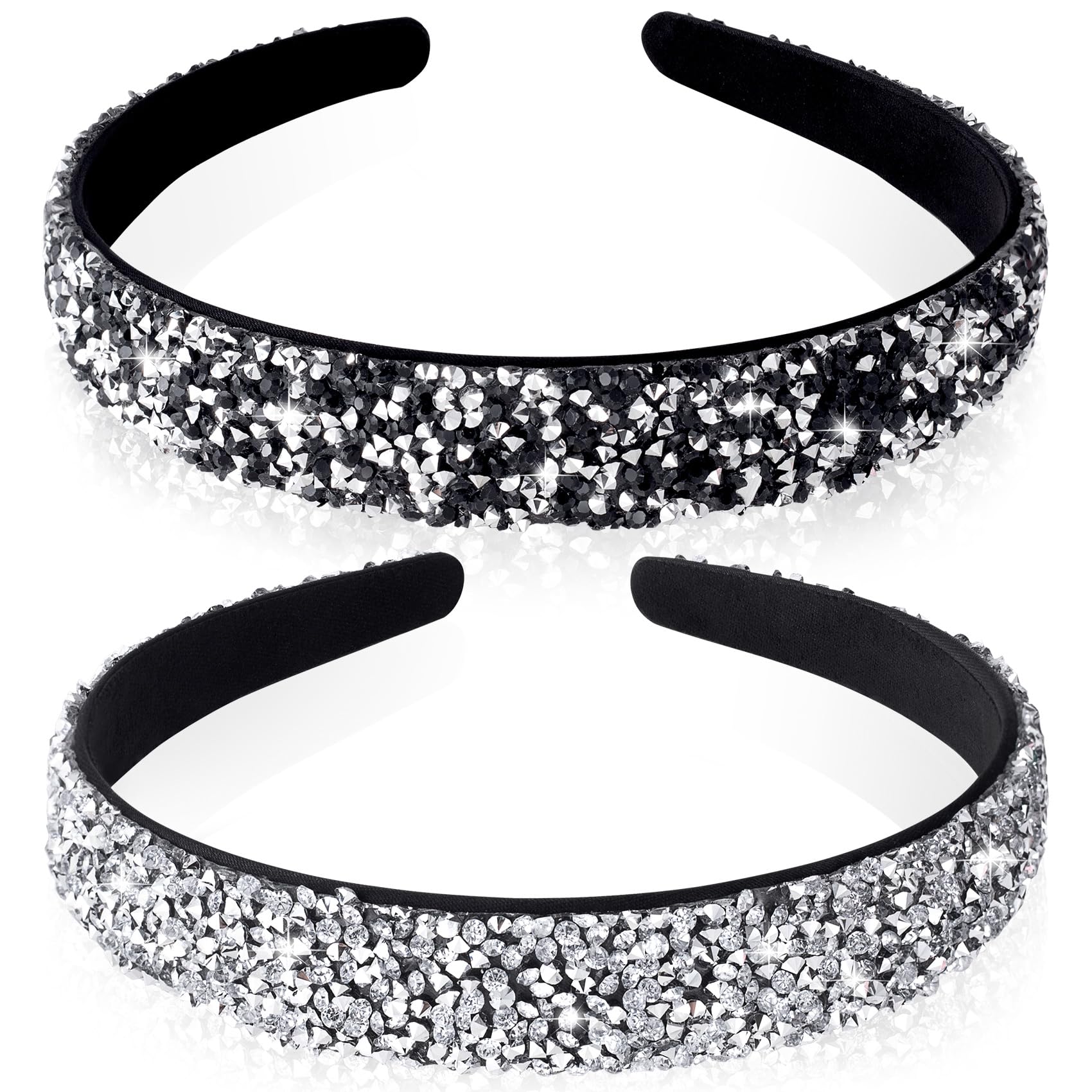 Amazon.com : Mxxipp 2Pcs Rhinestone Headbands Crystal  display picture 2
