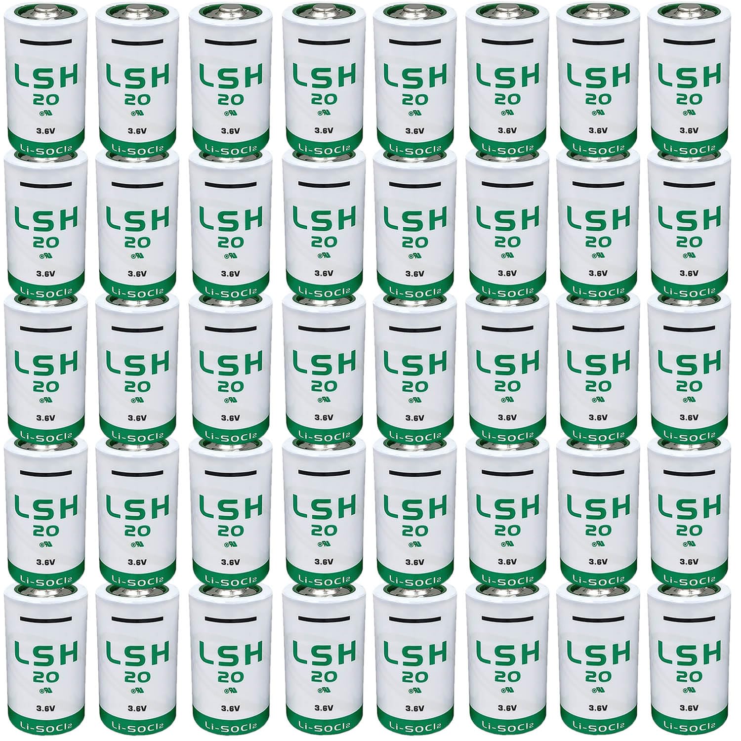 40pcs LSH20 D 3.6v Lithium Battery 13000 mAh for LSH 20 3.6 Volt Battery Non-Rechargeable