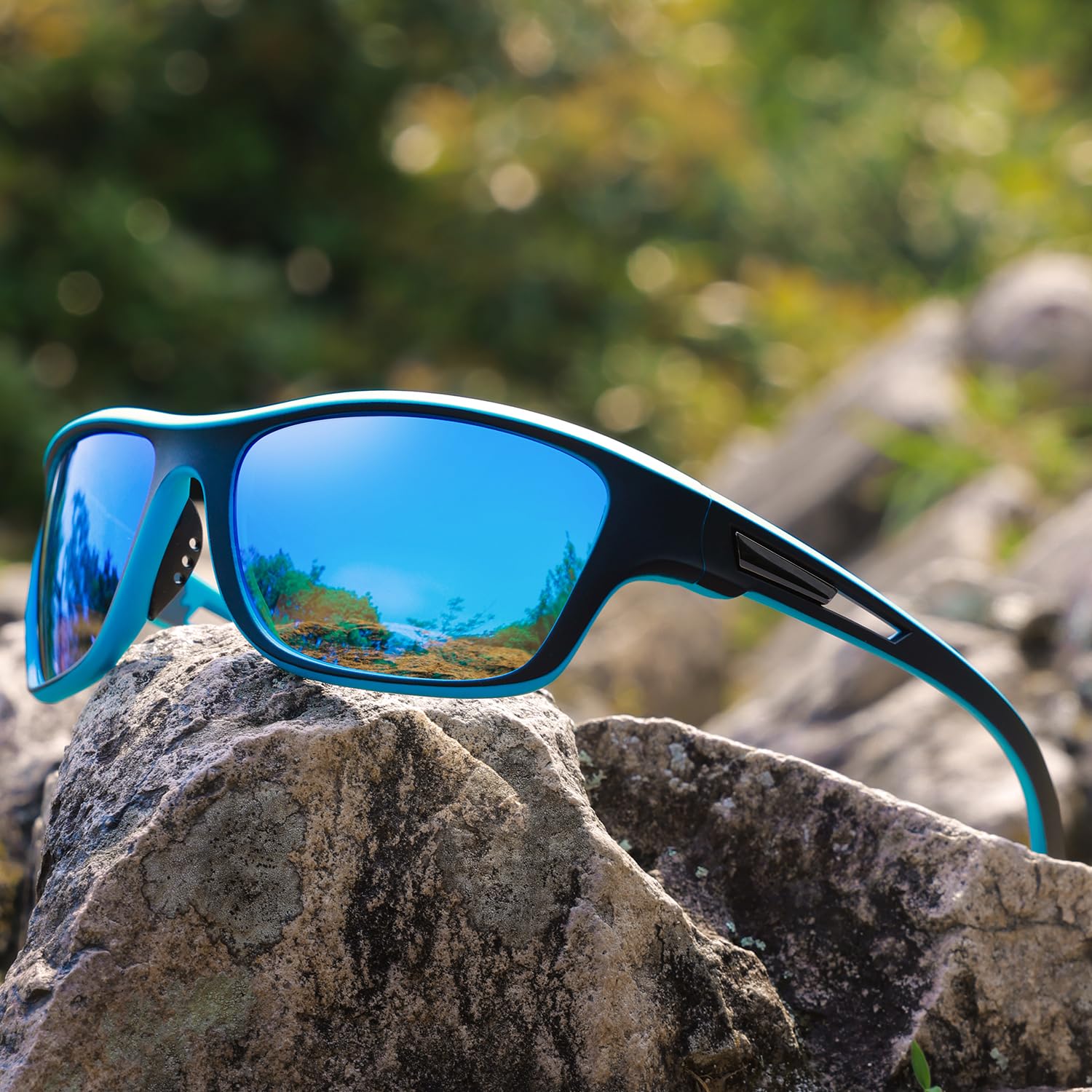 Perfectmiaoxuan Occhiali da sole polarizzati per uomo donna ciclismo montagna trekking guida pesca arrampicata sportivi cordino Notturna Antiriflesso Guida