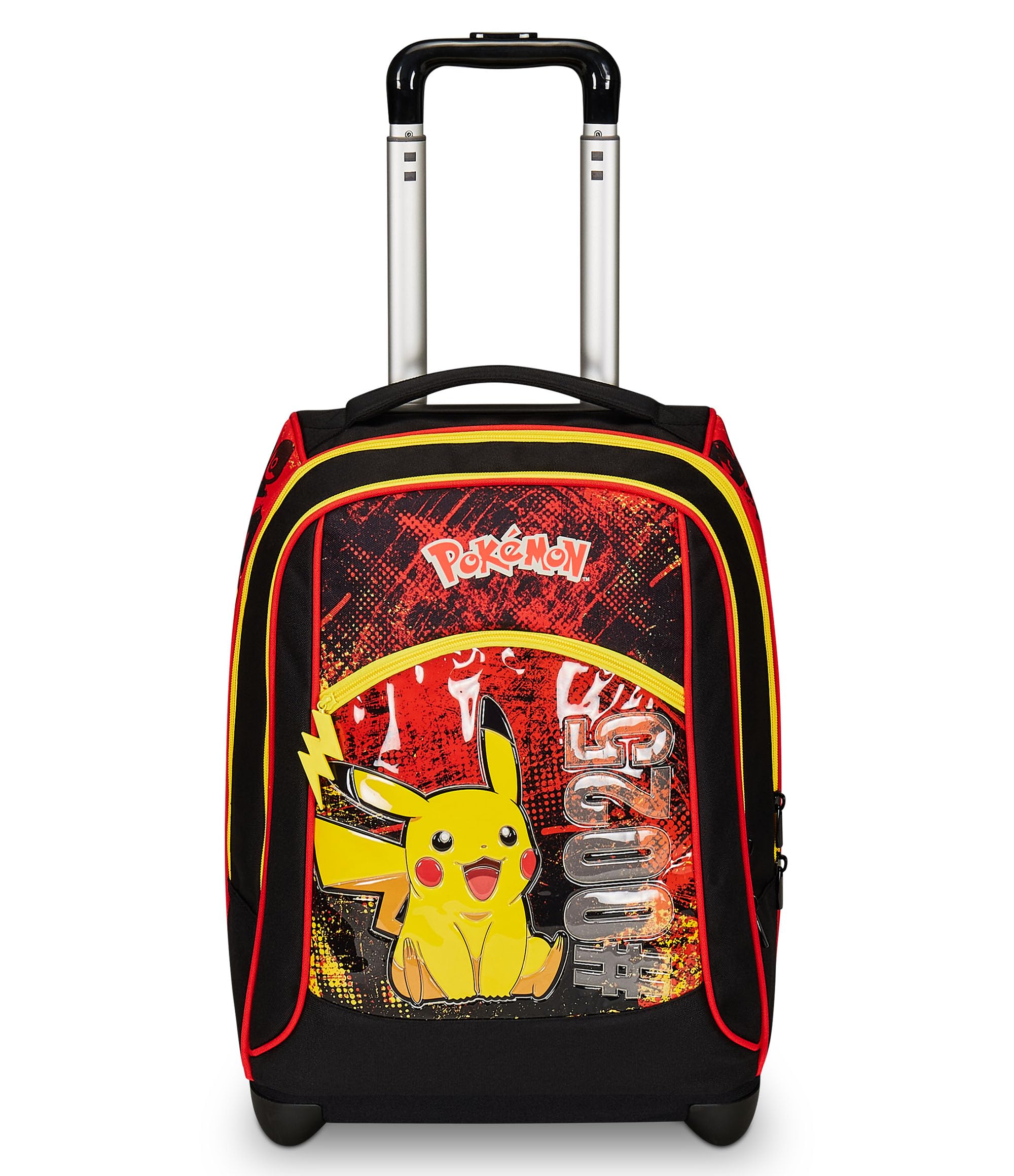 Seven Trolley Scuola Big, Rosso e Giallo, Pokemon Pikachu, Legendary Avengers, Doppio Scomparto, Tasca Porta Borraccia e Crossover System, Zaino Scuola Viaggio, Bambino Ragazzo