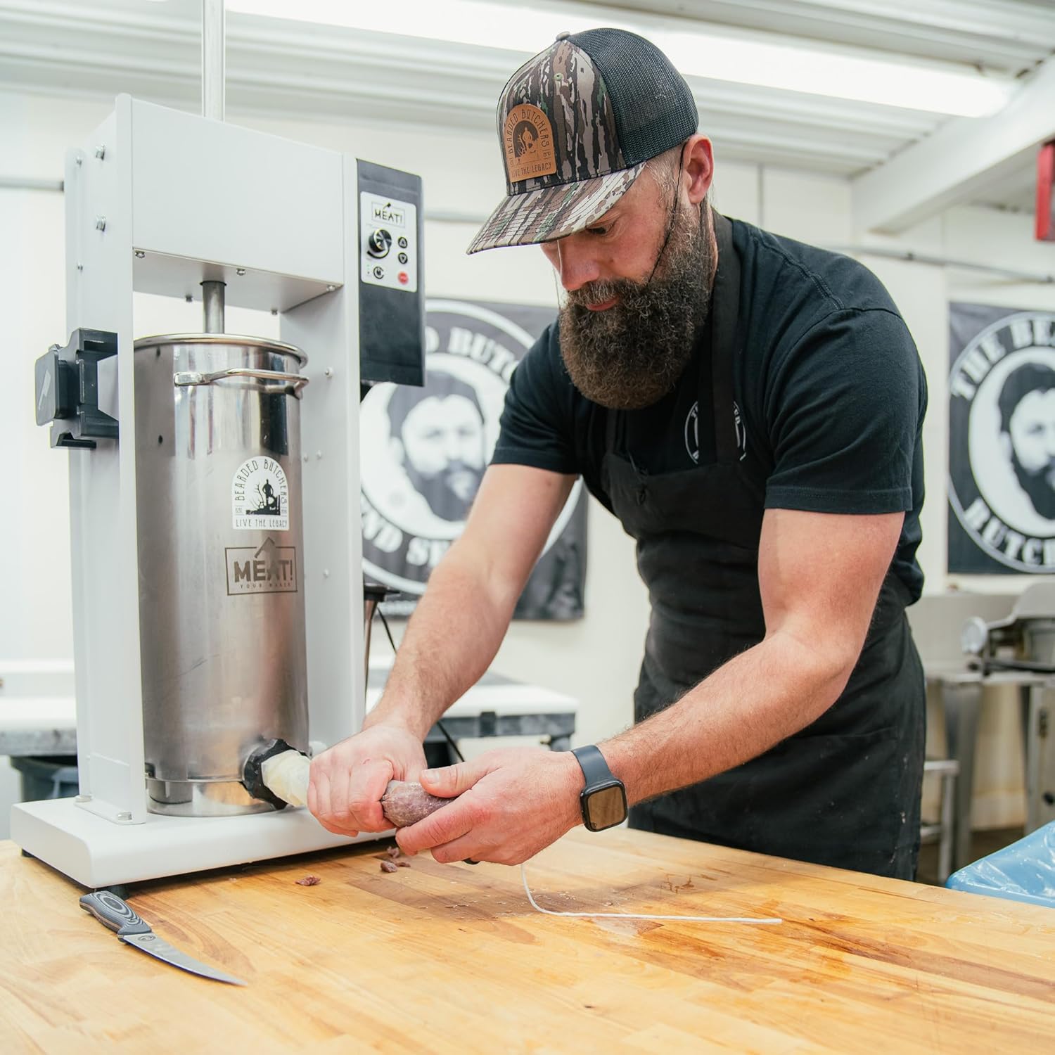 Bearded Butchers Pre-tied Ring Bologna Collagen Casing 40mm x 18" – Pack of 25 – Ideal for Trail Bologna, Sausage Making, and DIY Meat Processing for 25-30 lbs of Meat – Collagen Casings for Stuffing, Smoking & Cooking