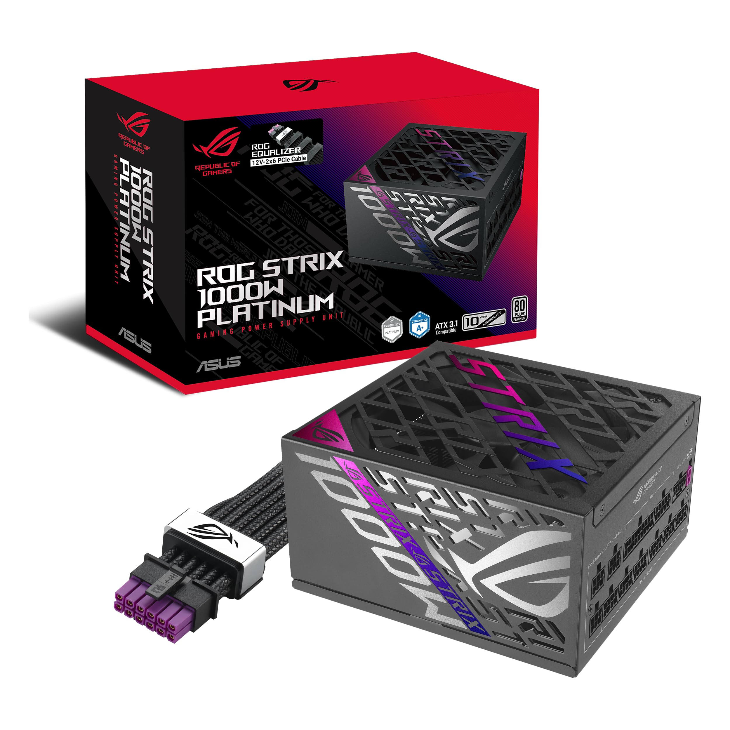 ASUS ROG Strix 1000W Platinum III Power Supply(ROG Equalizer 12V-2x6 Cable)
