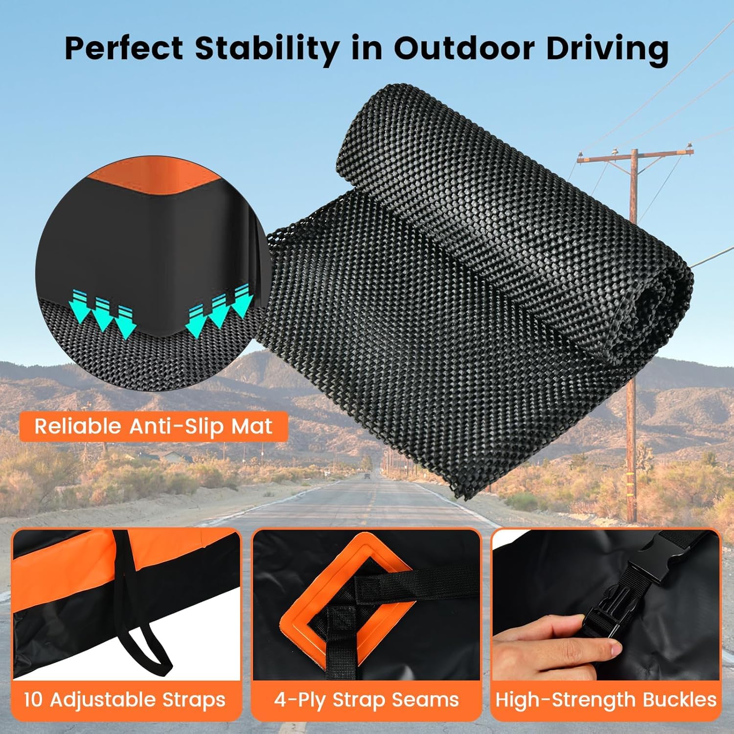 Box da Tetto Auto per VW Golf Sportsvan 2014-2020, Bagaglio da Tetto Impermeabile Borsa da Tetto Portapacchi Pieghevole per Trasporto di Bagagli