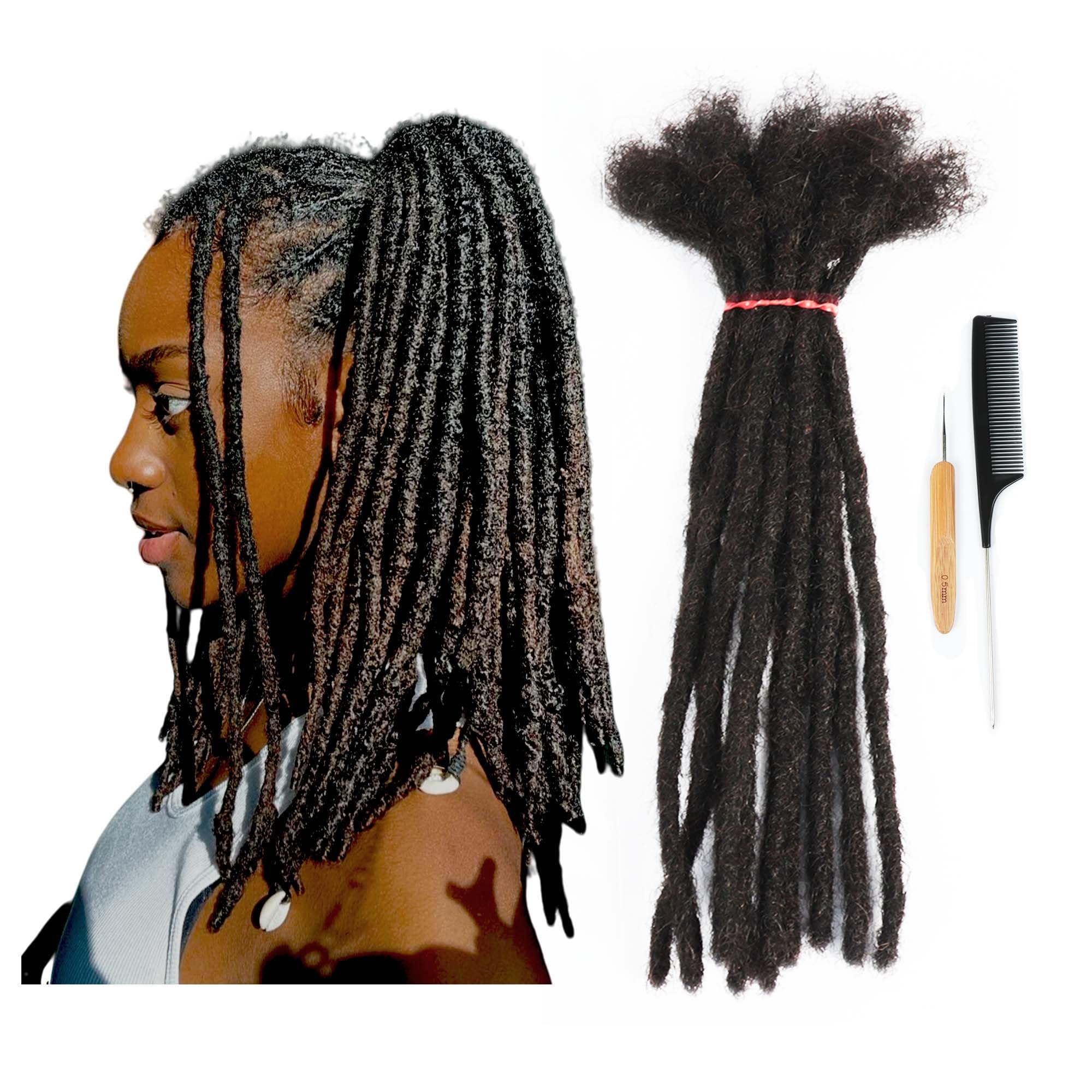 100 Real Human Hair Dreadlock Extension