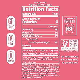 GORGIE Best Sellers Variety Sugar Free Energy Drink, Green Tea, 12 Pack