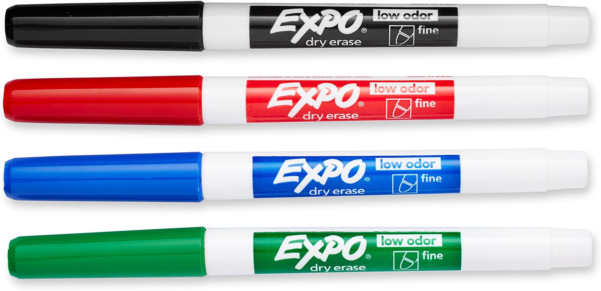EXPO 86661 LowOdor Dry Erase Markers, Fine Point Dry