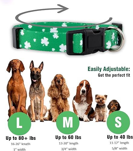 Miniatura 3 de Native Pup St. Collares para perro del día de San Patricio (pequeño, trébol de la suerte)