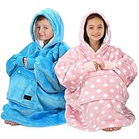Vista 30 de Catalonia Blanket Hoodie for Kids, Oversized Wearable Sherpa Sweatshirt Pullover for Teens Youth, Gift Idea