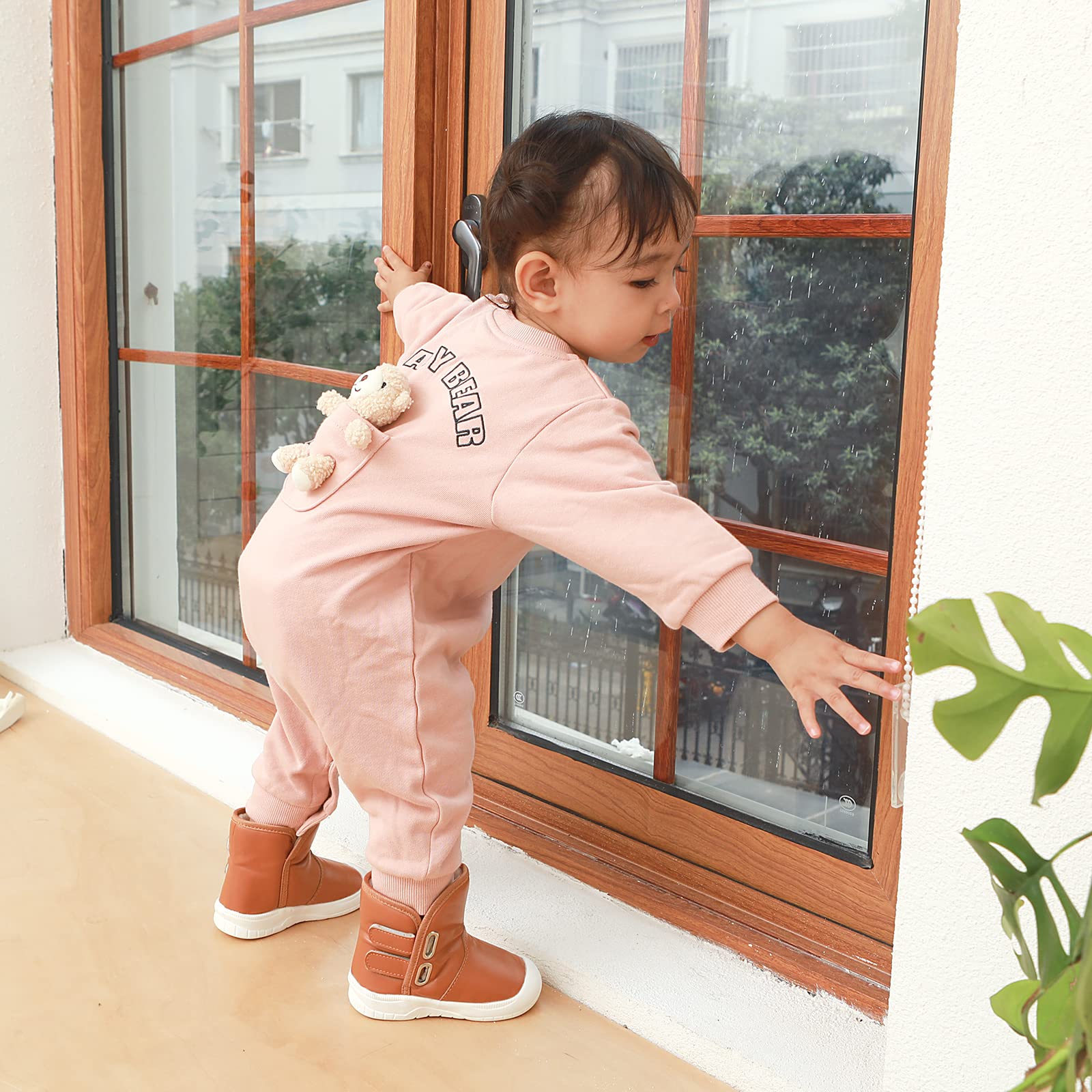 LACOFIA Botas de Nieve Impermeables para Invierno de la Suela de Goma Antideslizante para bebé niña y niño