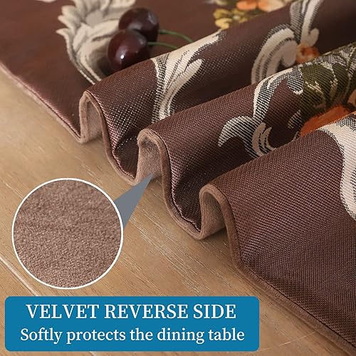 Miniatura 3 de Juego de 4 manteles individuales de tela lavables de lujo, jacquard, resistentes al calor, para interiores, de doble capa, antideslizantes, para