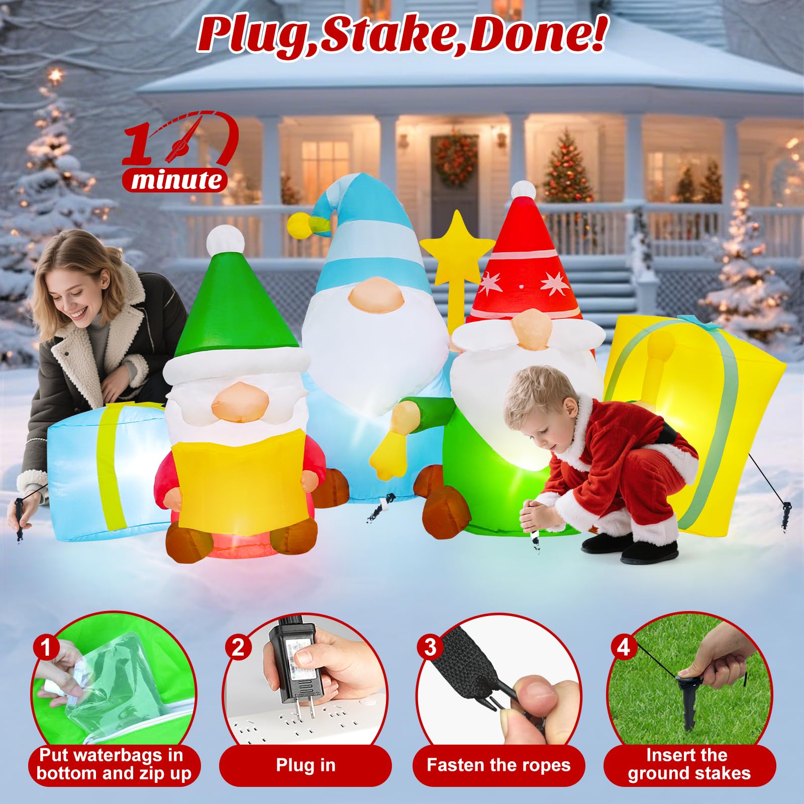 Long Inflatable Snapklik.com : 6 FT Long Christmas Inflatables Outdoor Decoration 3 ...