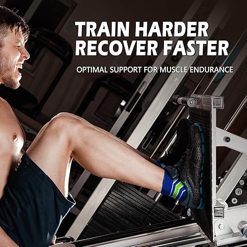 Miniatura 5 de NEWZILL Ankle Compression Socks for Men & Women, Cushioned Low Cut Compression Running Socks with Ankle Support