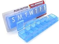 Vista 7 de Acu-Life Organizador semanal (7 días), estuche de vitaminas y caja de medicamentos, compartimentos pequeños, blanco, fabricado en los Estados Unidos