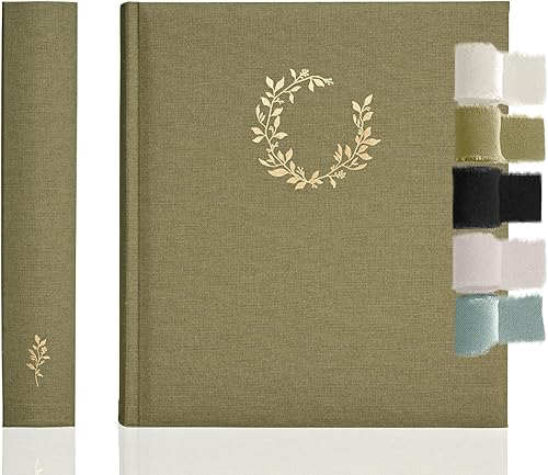 Miniatura 26 de Álbum de recortes premium – Álbum de fotos con espacio de escritura – 100 páginas para varios tamaños 4 x 6, 5 x 7, 6 x 8, 8 x 10 – Capacidad