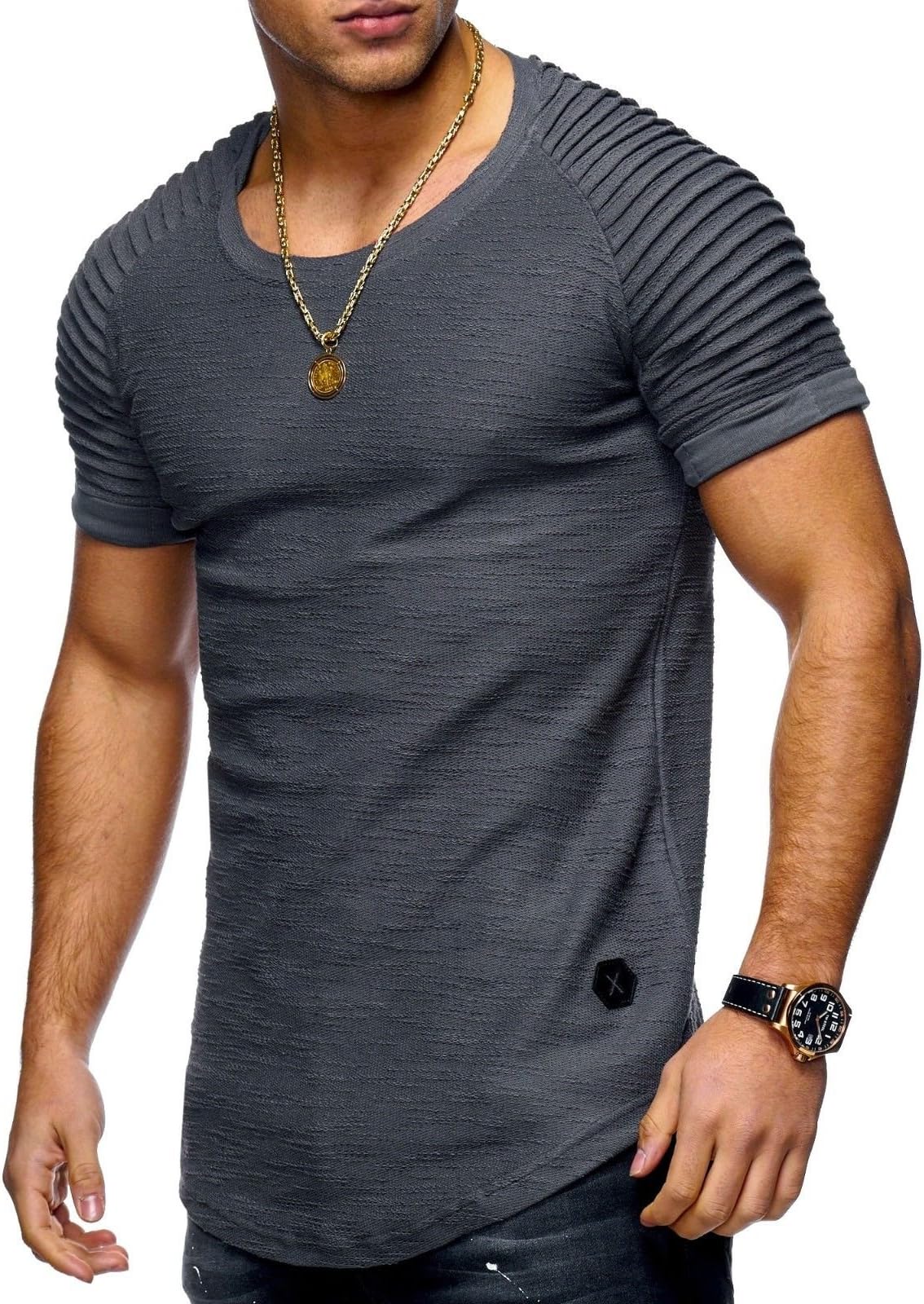 Men's Basic T-Shirt Polo Muscle Tee Casual Tops MT-7101 - original only from Mytrends Inc