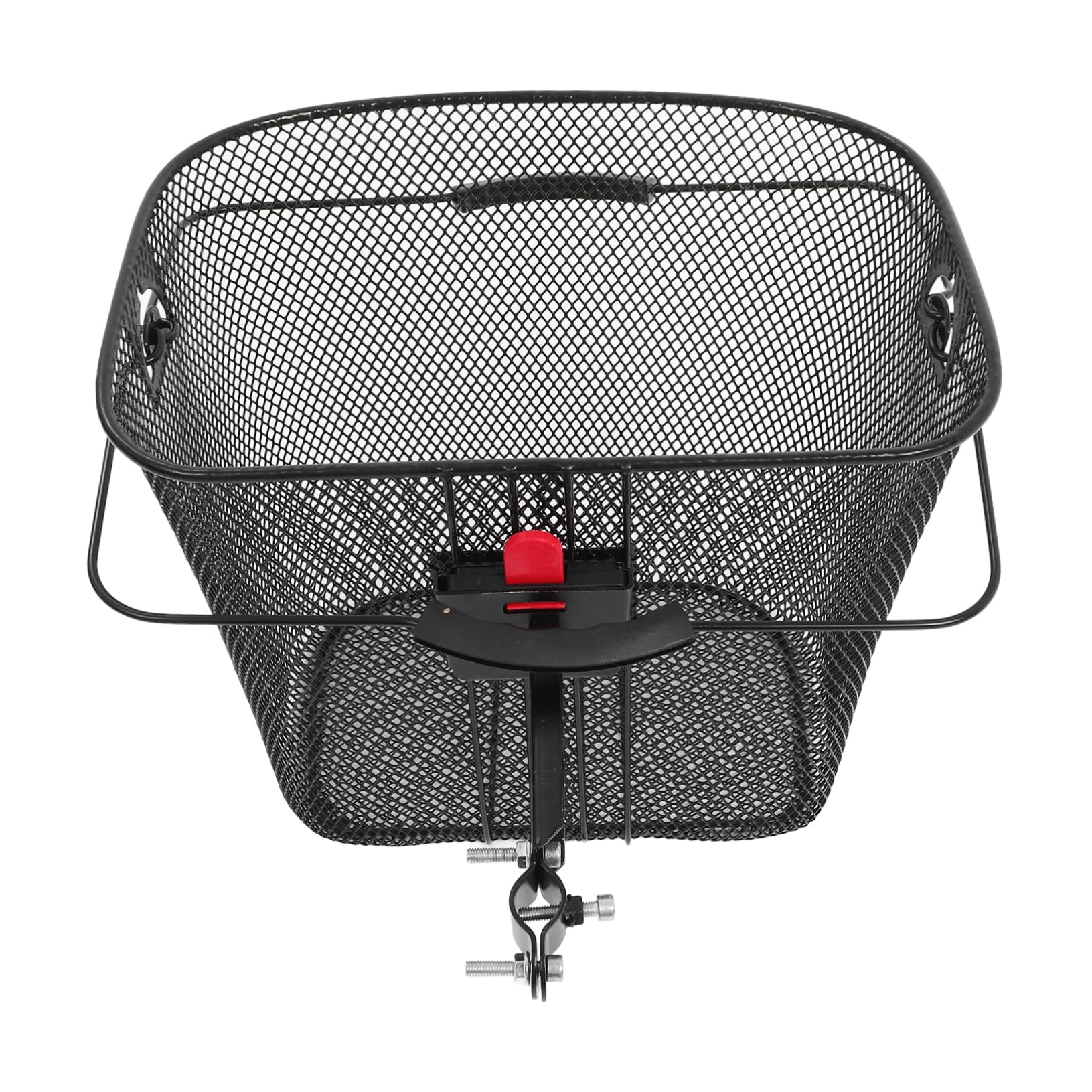 UPKOCH Cesta de Bicicleta Desmontable de Hierro y Plástico Negro | Uso Exterior, Estable y Resistente, Diseño Portátil, Compatible Manillar Delantero