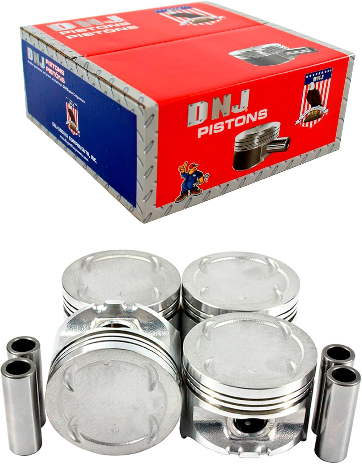 DNJ P294.40 Oversize Piston Set for 1988-1991 Honda Civic CRX 1.6L L4 16V SOHC 1588cc