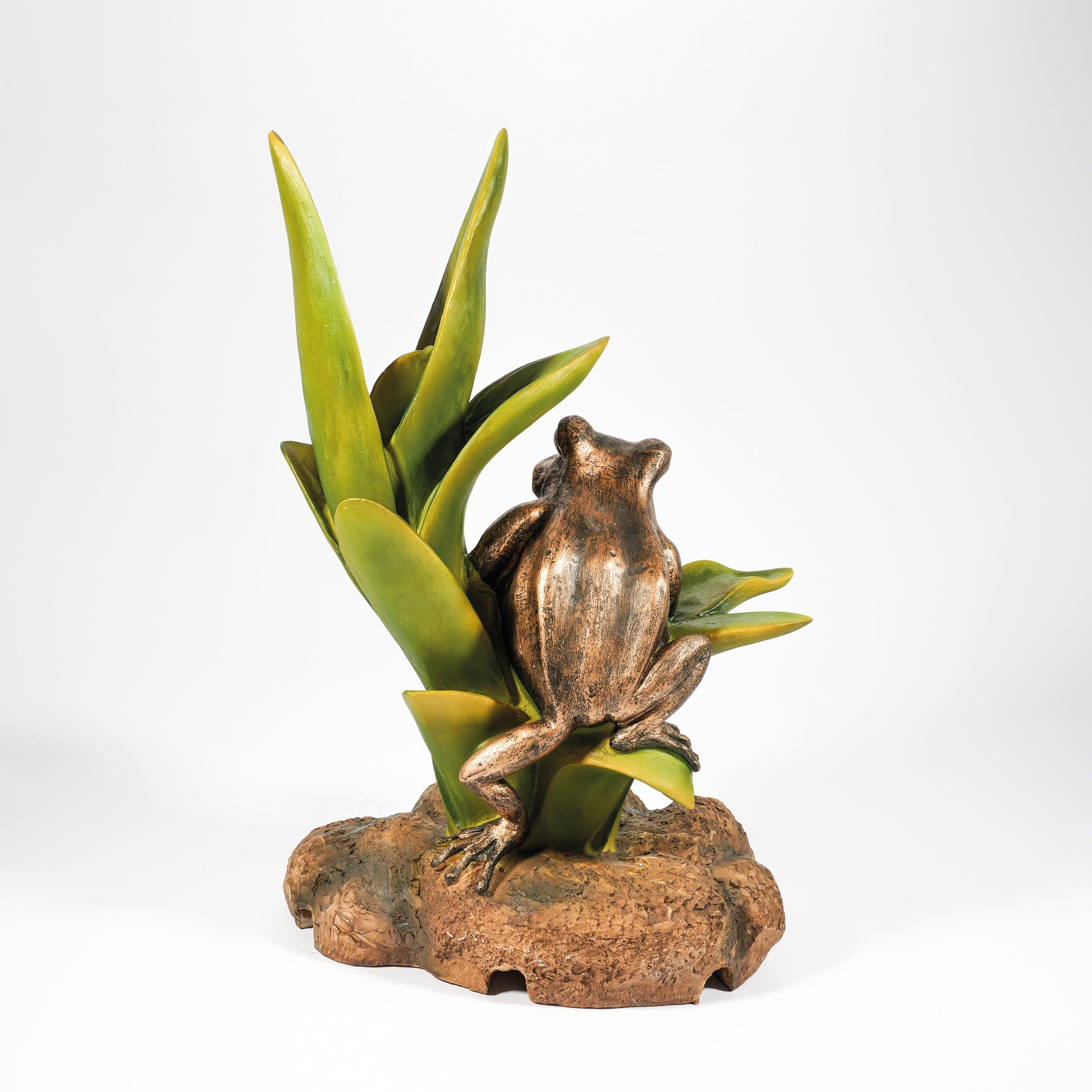Esotec fontaine solaire grenouille assise statue jardin pompe submersible 22 cm