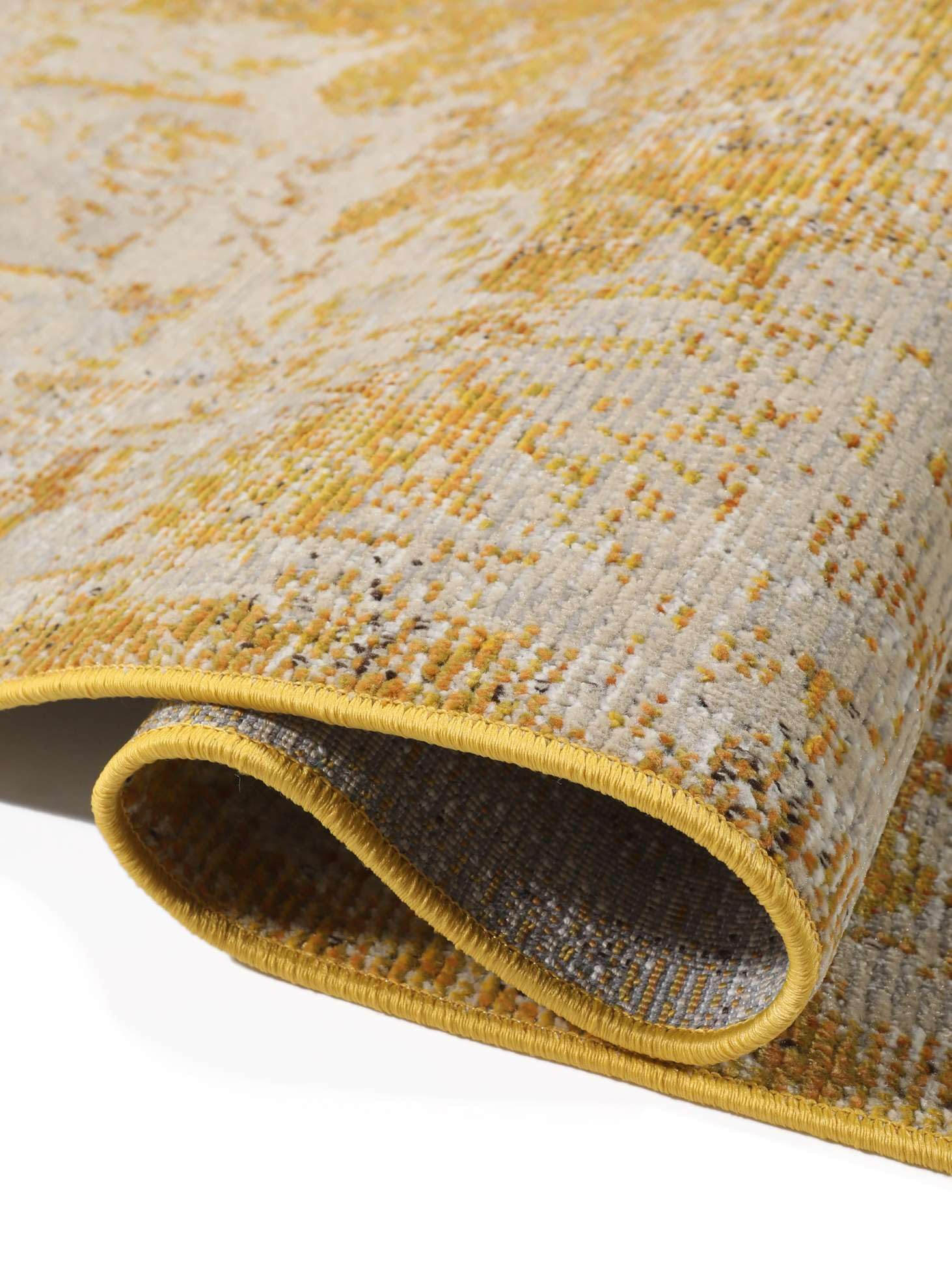 RugVista Nadia Teppich, 200 x 300 cm, Gelb | Vintage, Rechteckig, Niedriger Stapel, Nur chemische Reinigung, Oeko-Tex 100, Wohnzimmer, Esszimmer, Schlafzimmer, Küche