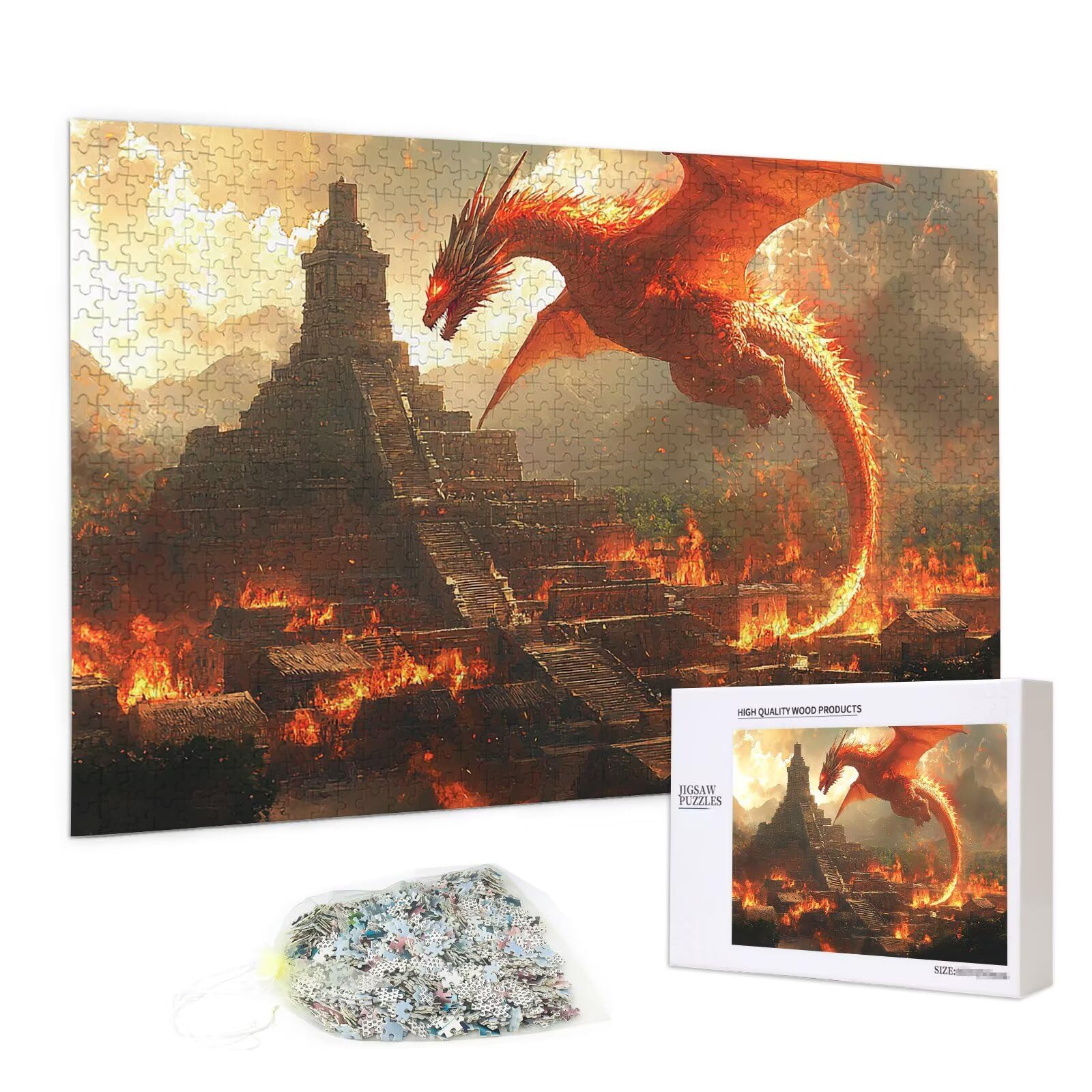 Puzzle 3000 sztuk dla dorosłych, drewniane puzzle strach dla dorosłych, trudne drewniane łamigłówki, rodzinne gry edukacyjne, łamigłówki z pudełkiem na prezent do dekoracji domu prezent dla kobiet