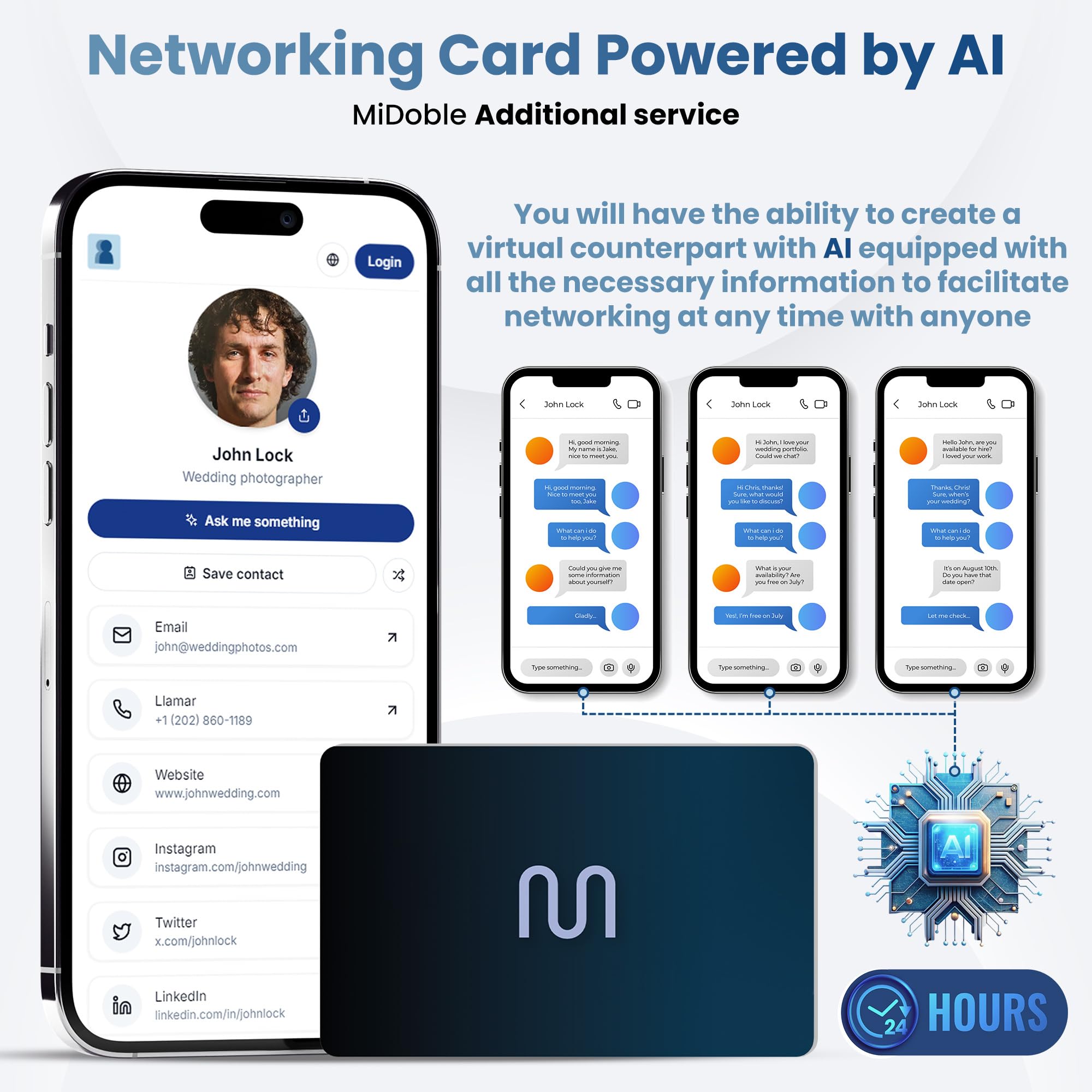 Amazon | MiDobleカード - デジタル名刺 - タップして共有 - AI