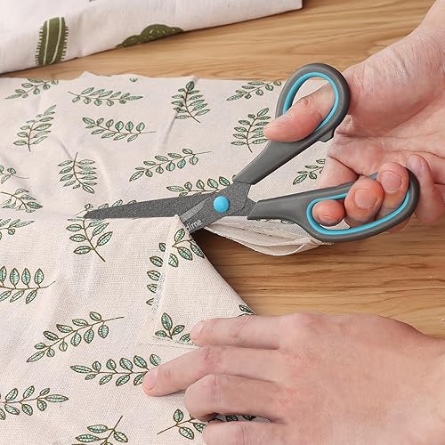 Miniatura 3 de Tijeras de revestimiento de teflón, cuchillas de acero inoxidable, mango de agarre suave, adecuadas para hogares, oficinas y escuelas, todo uso,