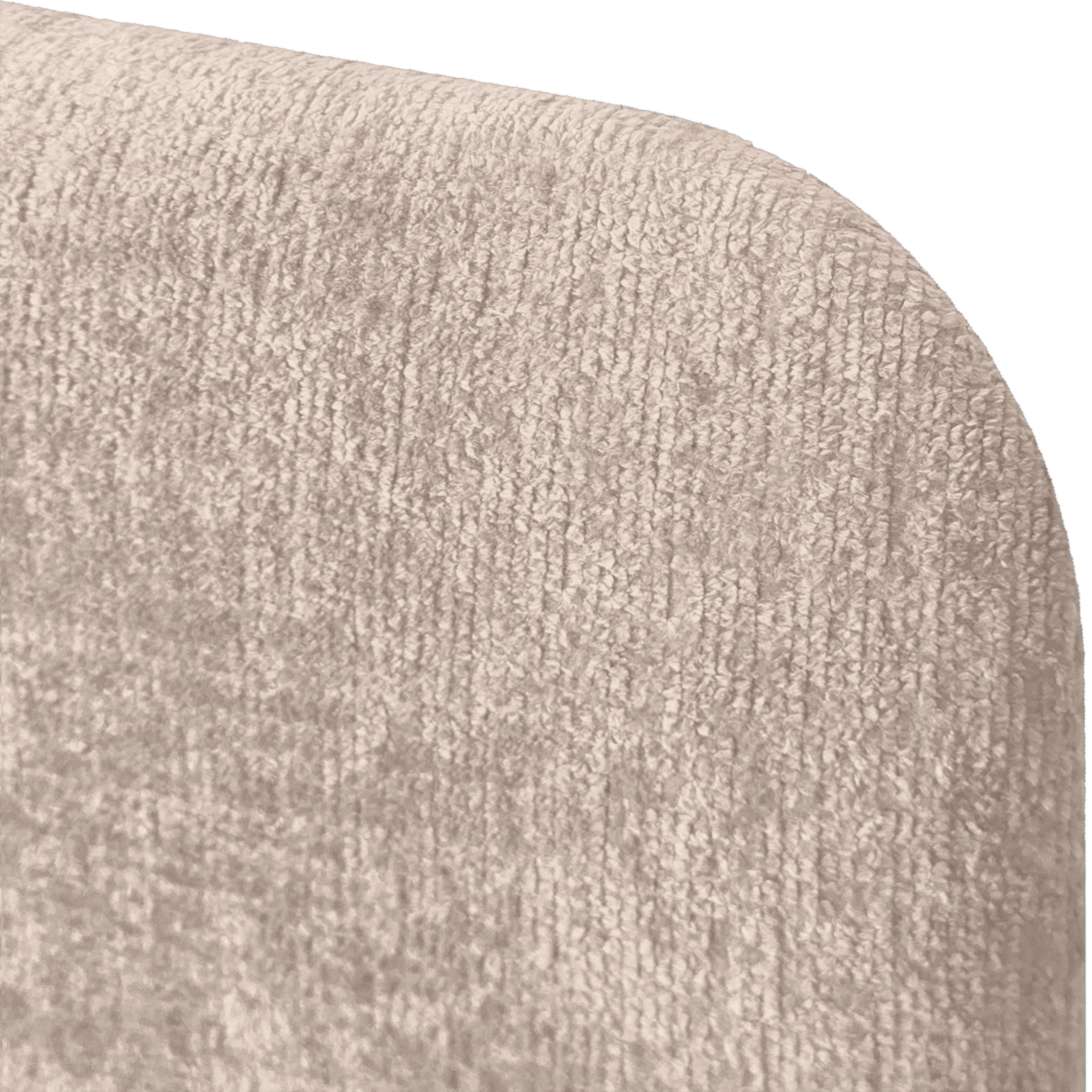 DHOME Cabecero Tapizado Liso Curvo Lana Ecológica Premium 70cm Altura para Pared Acústicos Cabeceros Absorbentes Cabezal Cama Dormitorio (Beige, 135cm)