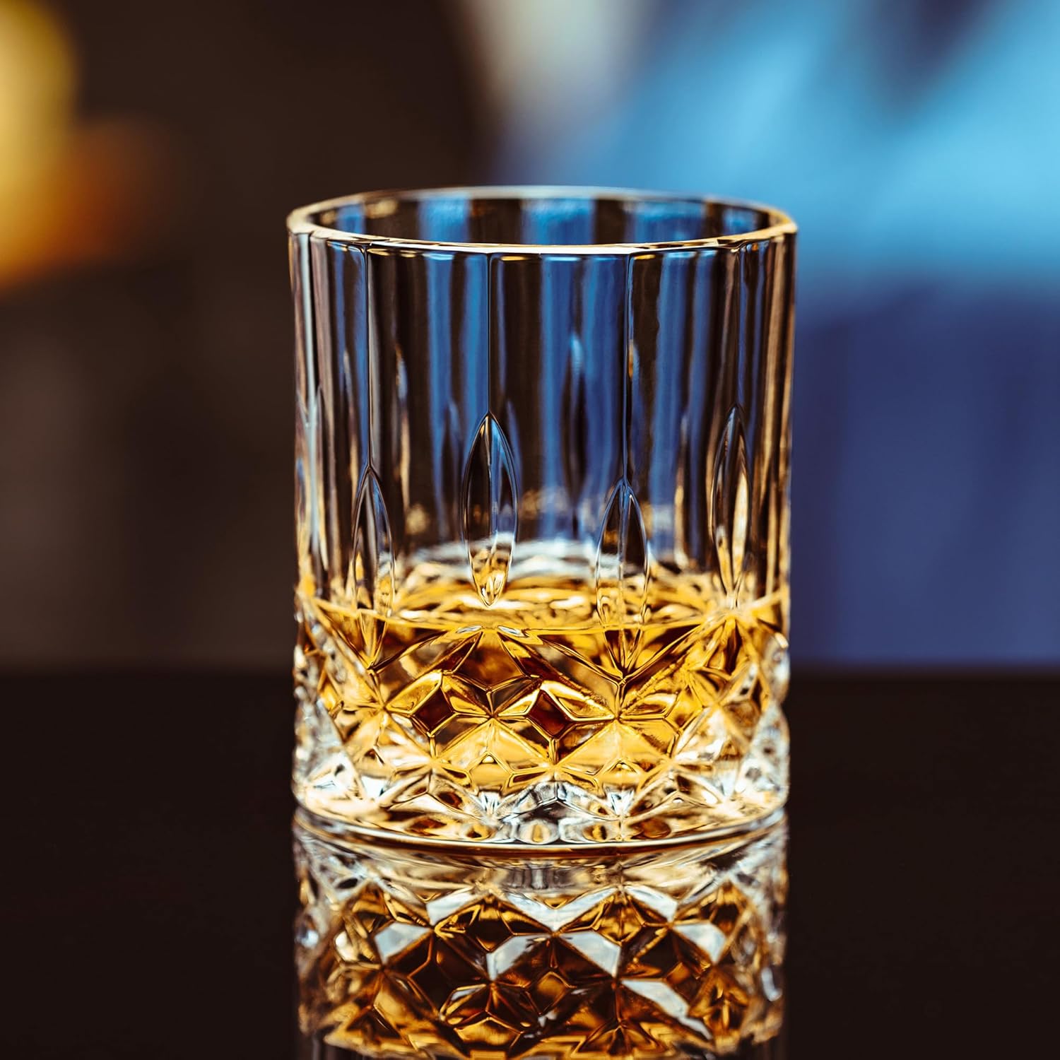 Whiskey Glasses Set of 4, 10oz Old Fashioned Bourbon Glasses with 4 Ice Ball Molds, Lead-free Rocks Glassware for Scotch, Liquor & Cocktails, Gift for Men - Image 7