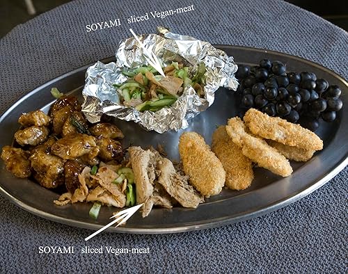 Miniatura 4 de SOYAMI Proteína de soja (sustituto de la carne), seca. Instrucciones de cocción incluidas. Sabe como real. Vegano. (1 paquete)